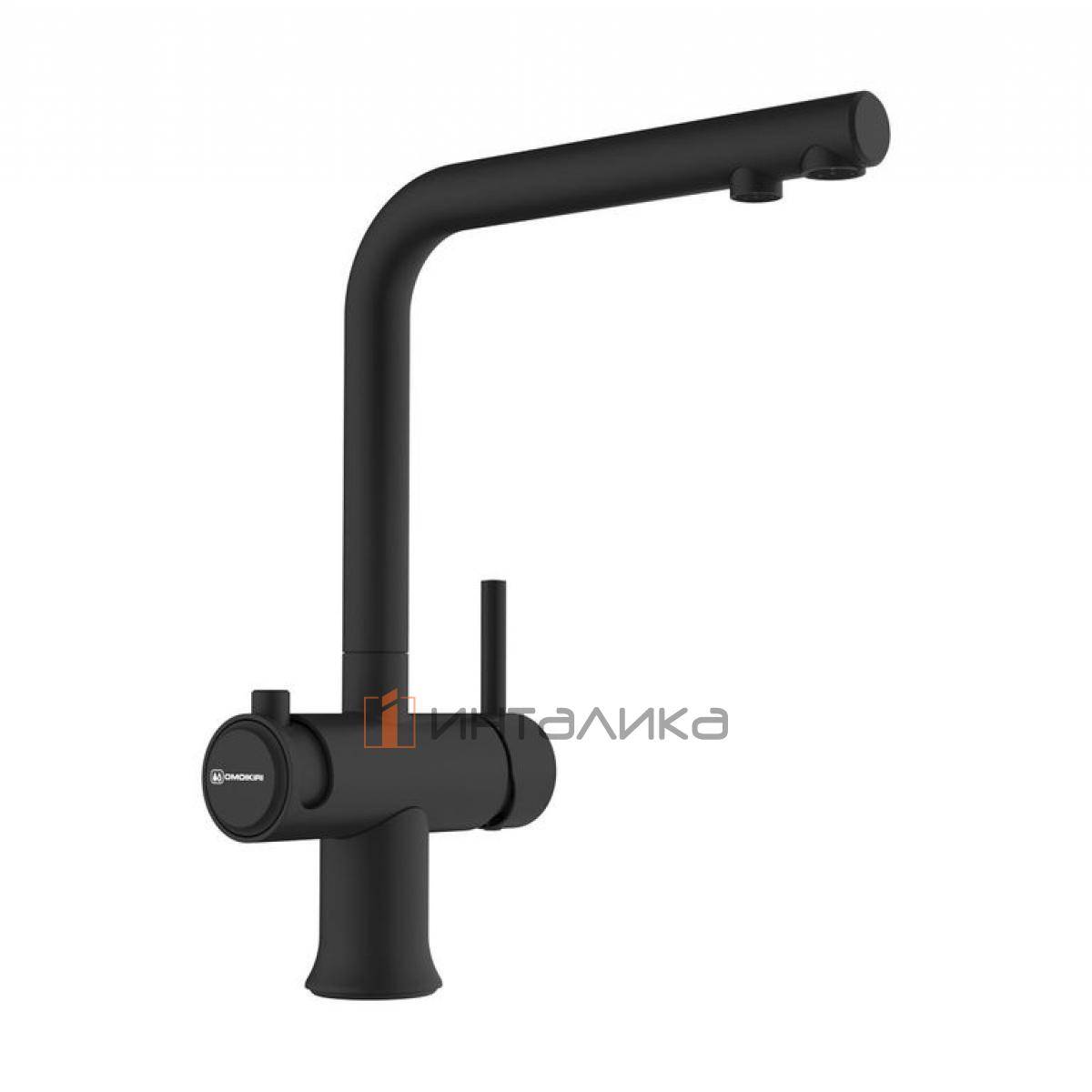 Смеситель Omoikiri HOTARU однорычажный, с выводом для питьевой воды, графит