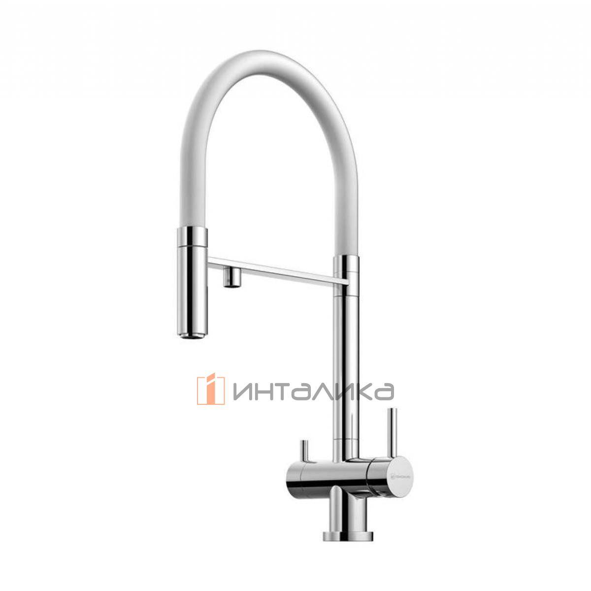 Смеситель Omoikiri KANTO однорычажный, с выводом питьевой воды, с гибким шлангом, хром