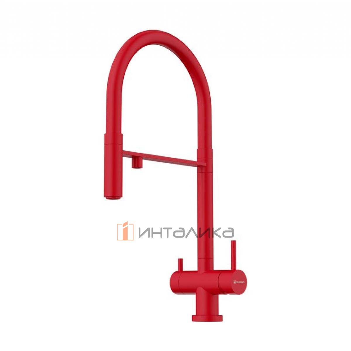 Смеситель Omoikiri KANTO однорычажный, с выводом для питьевой воды, с гибким шлангом, toscana