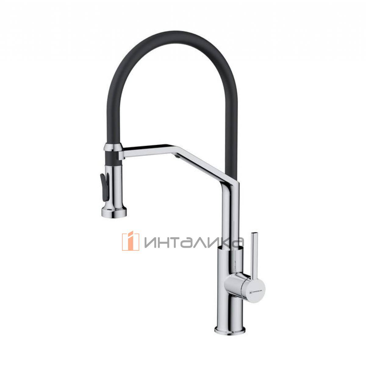 Смеситель Omoikiri MAKKARI 2 Plus-SB, с выводом питьевой воды, с гибким шлангом, хром