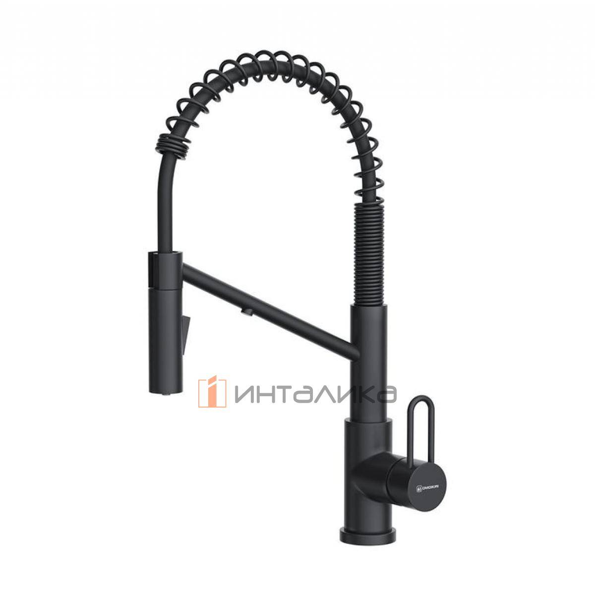 Смеситель Omoikiri MIKAWA 2 Plus-SB, с выводом питьевой воды, с гибким шлангом, графит