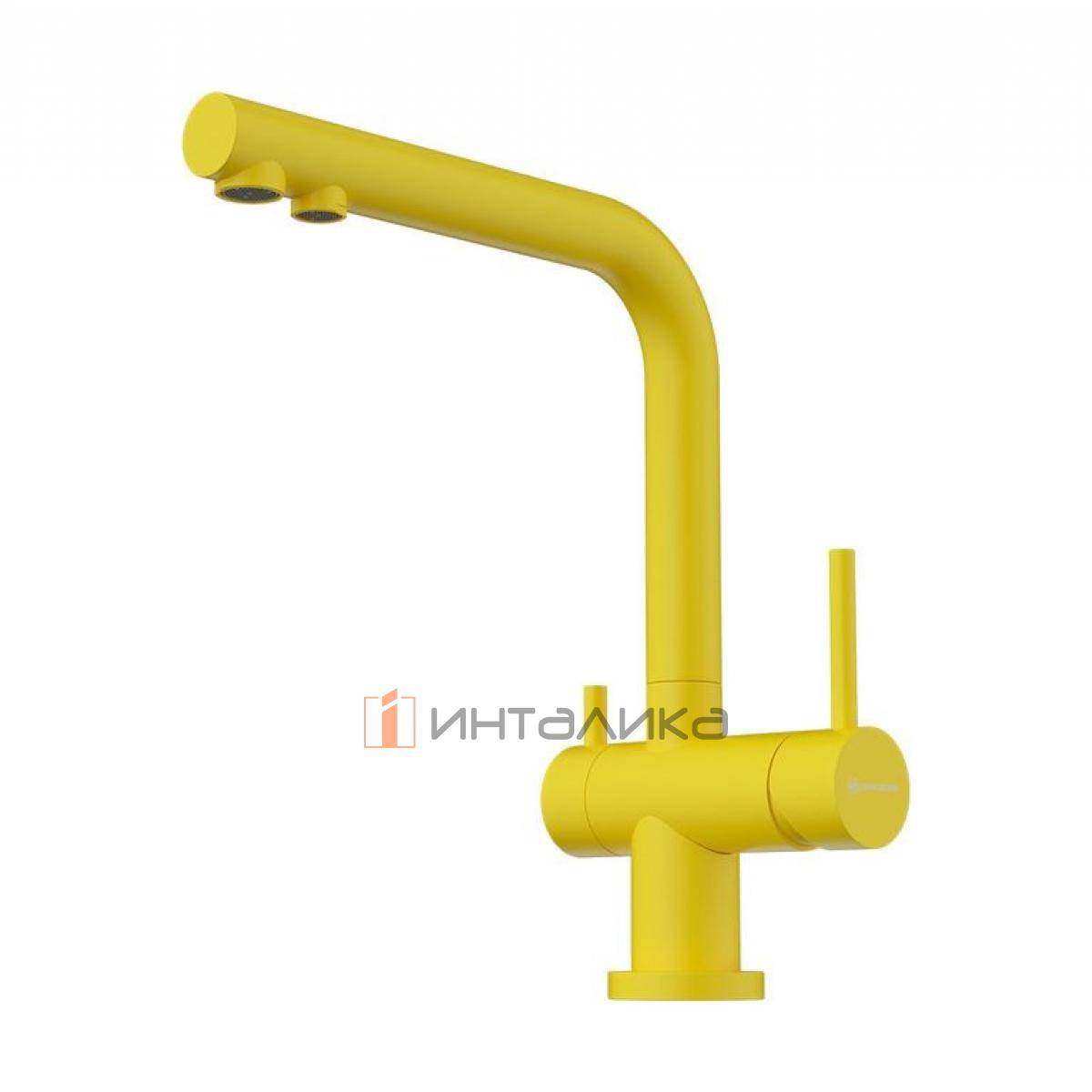 Смеситель Omoikiri NAGANO однорычажный, с выводом питьевой воды, sicilian lemon