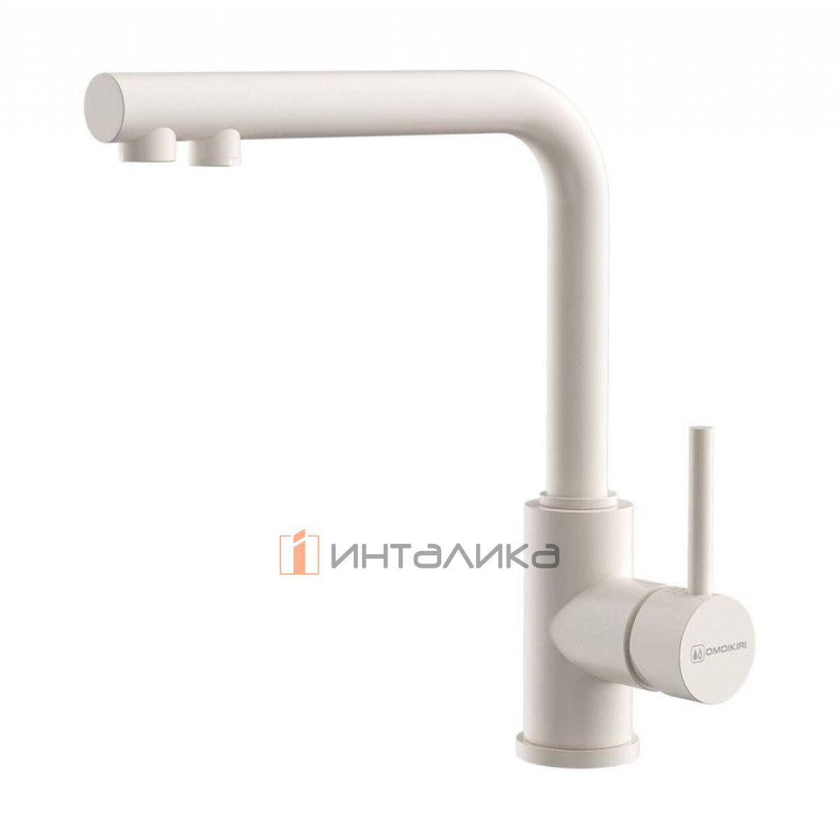 Смеситель Omoikiri NAKAGAWA 2 Plus однорычажный, с выводом для питьевой воды, пастила