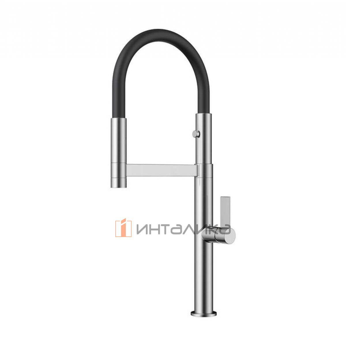 Смеситель Omoikiri OSAKA однорычажный, с гибким шлангом, нержавеющая сталь | черный