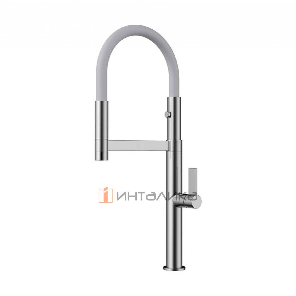 Смеситель Omoikiri OSAKA однорычажный, с гибким шлангом, нержавеющая сталь | белый