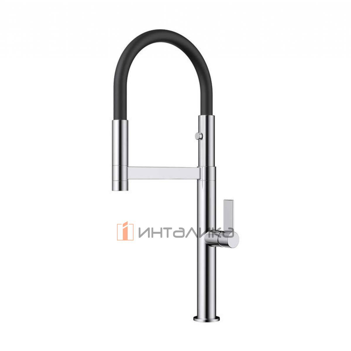 Смеситель Omoikiri OSAKA однорычажный, с гибким шлангом, хром | черный