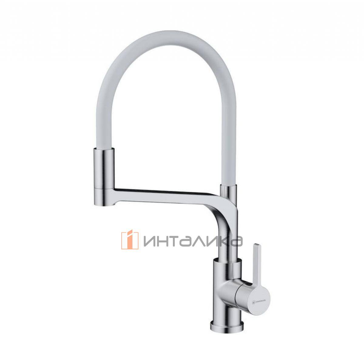 Смеситель Omoikiri SINTO 2 Plus однорычажный, с выводом питьевой воды, с гибким шлангом, нерж сталь