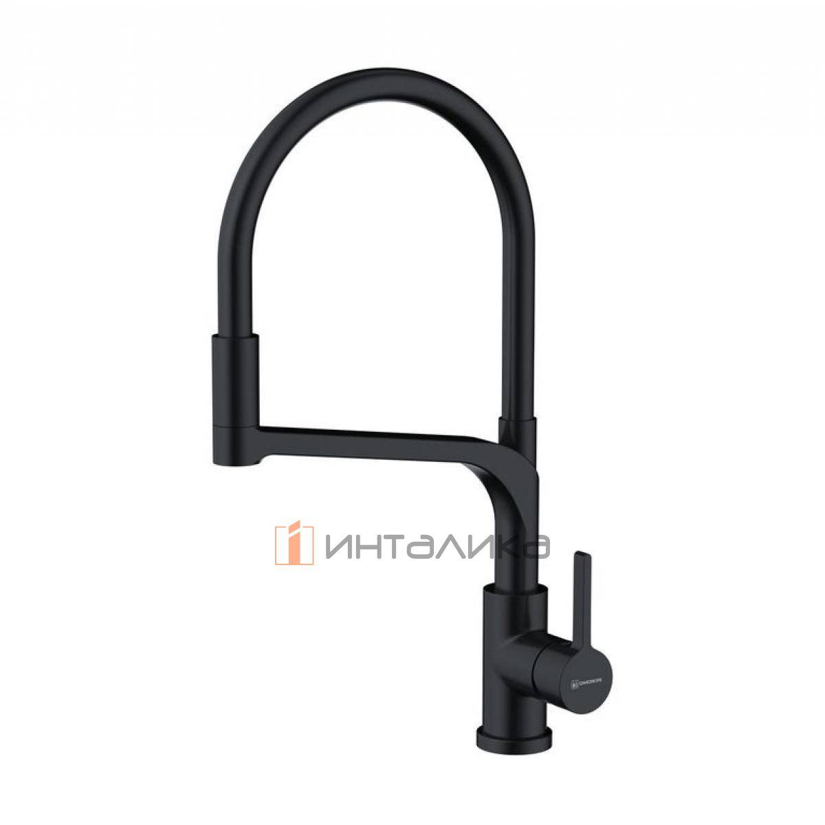 Смеситель Omoikiri SINTO 2 Plus однорычажный, с выводом питьевой воды, с гибким шлангом, графит