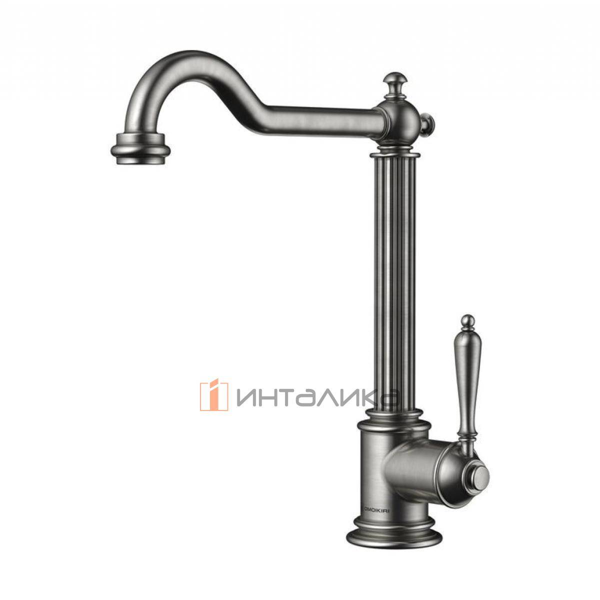 Смеситель Omoikiri TOSHIMA однорычажный, античное серебро