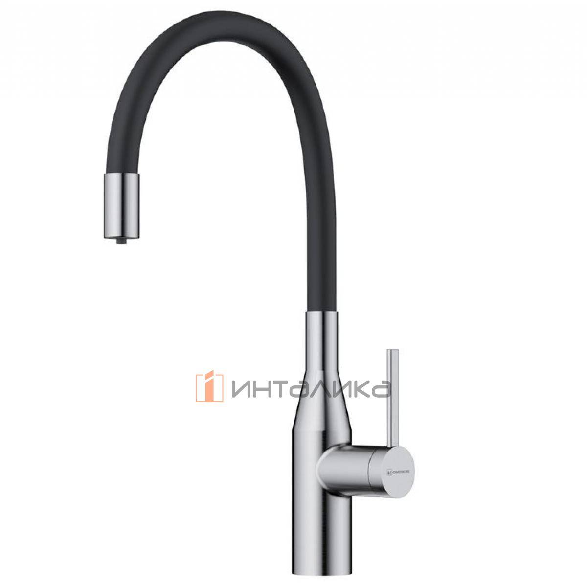 Смеситель Omoikiri YATOMI 2 Plus с выводом для питьевой воды, с гибким шлангом, нерж сталь|черный