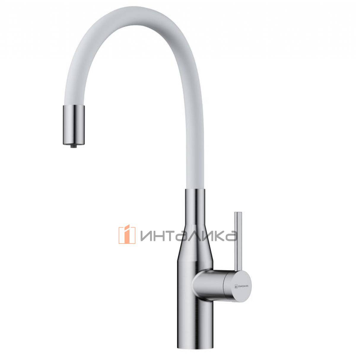 Смеситель Omoikiri YATOMI 2 Plus с выводом для питьевой воды, с гибким шлангом, нерж сталь|белый