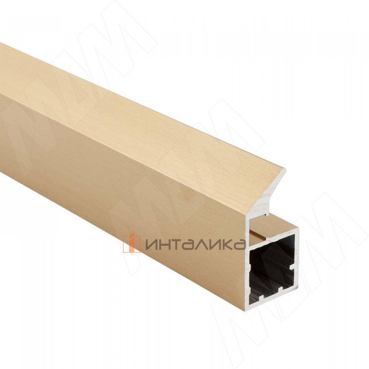 SECRET Профиль рамочный узкий, с наклонной ручкой, золото брашированное (анод), L-5400