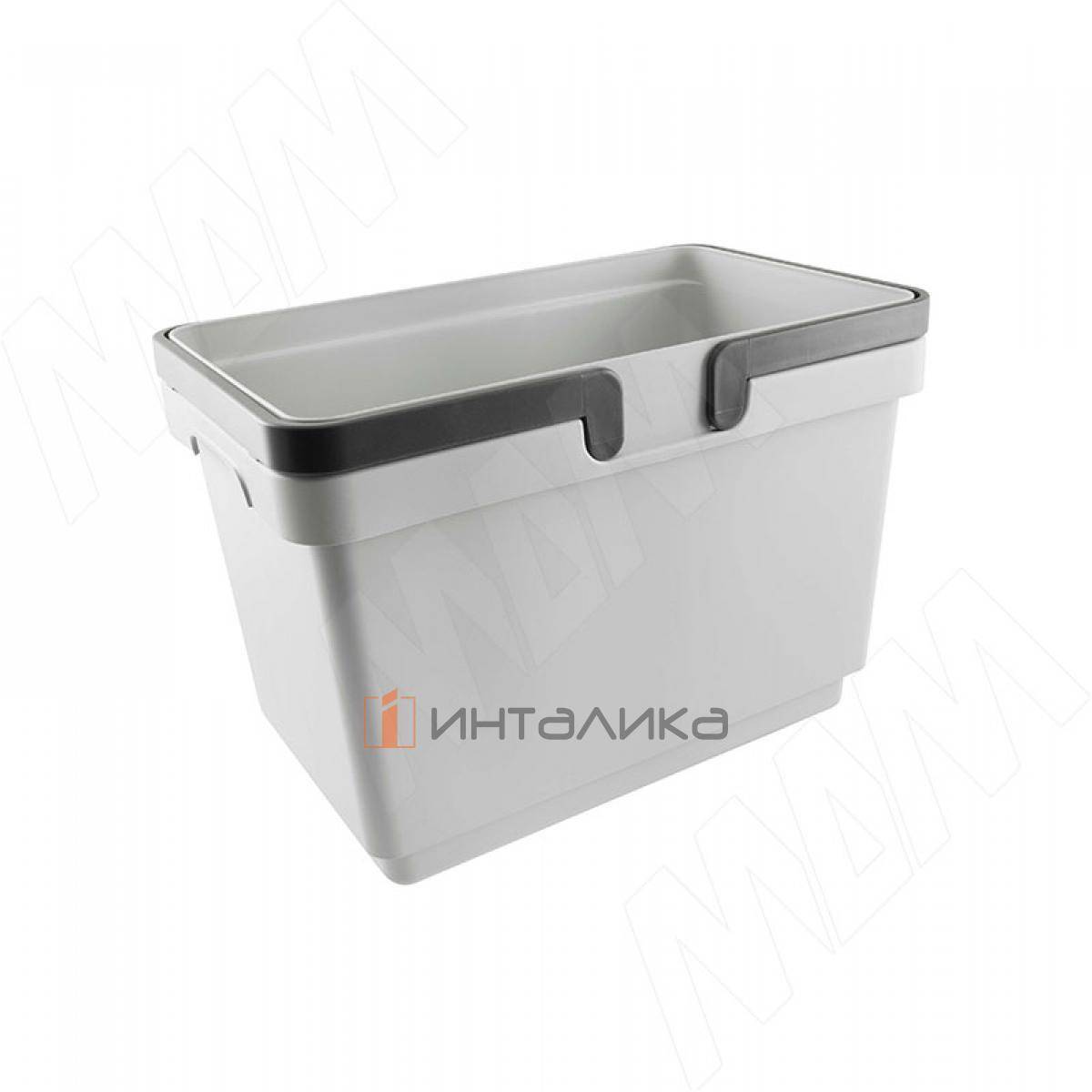 SINGLE L Ведро с ручками, пластик, объем 16л, H=260мм, цвет серый