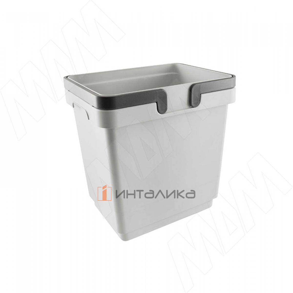 SINGLE M Ведро с ручками, пластик, объем 15л, H=310мм, цвет серый