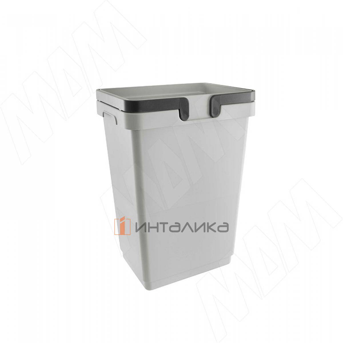 SINGLE M Ведро с ручками, пластик, объем 20л, H=430мм, цвет серый