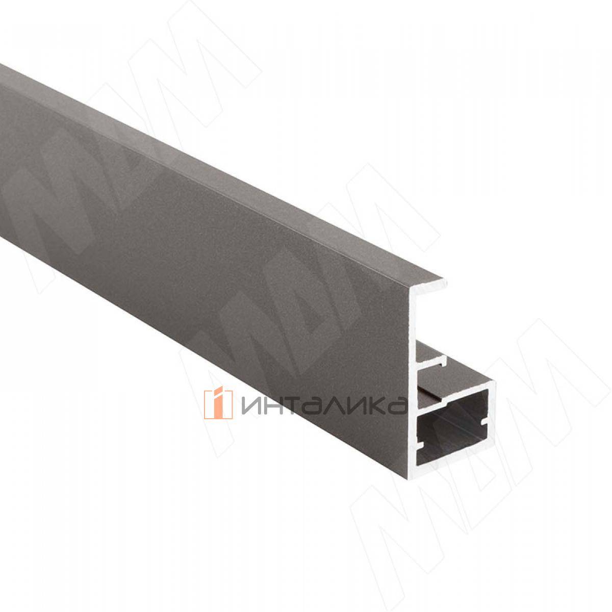 LINEA Профиль рамочный узкий, с интегрированной ручкой, графит, L-2700