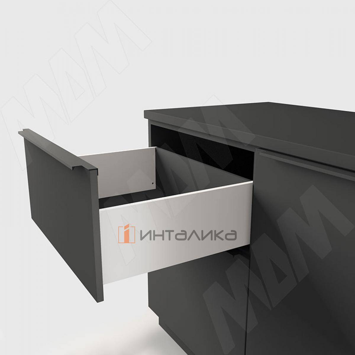 LS BOX комплект ящика 450 мм, цвет графит (боковины h173 мм с направляющими плавного закрывания)