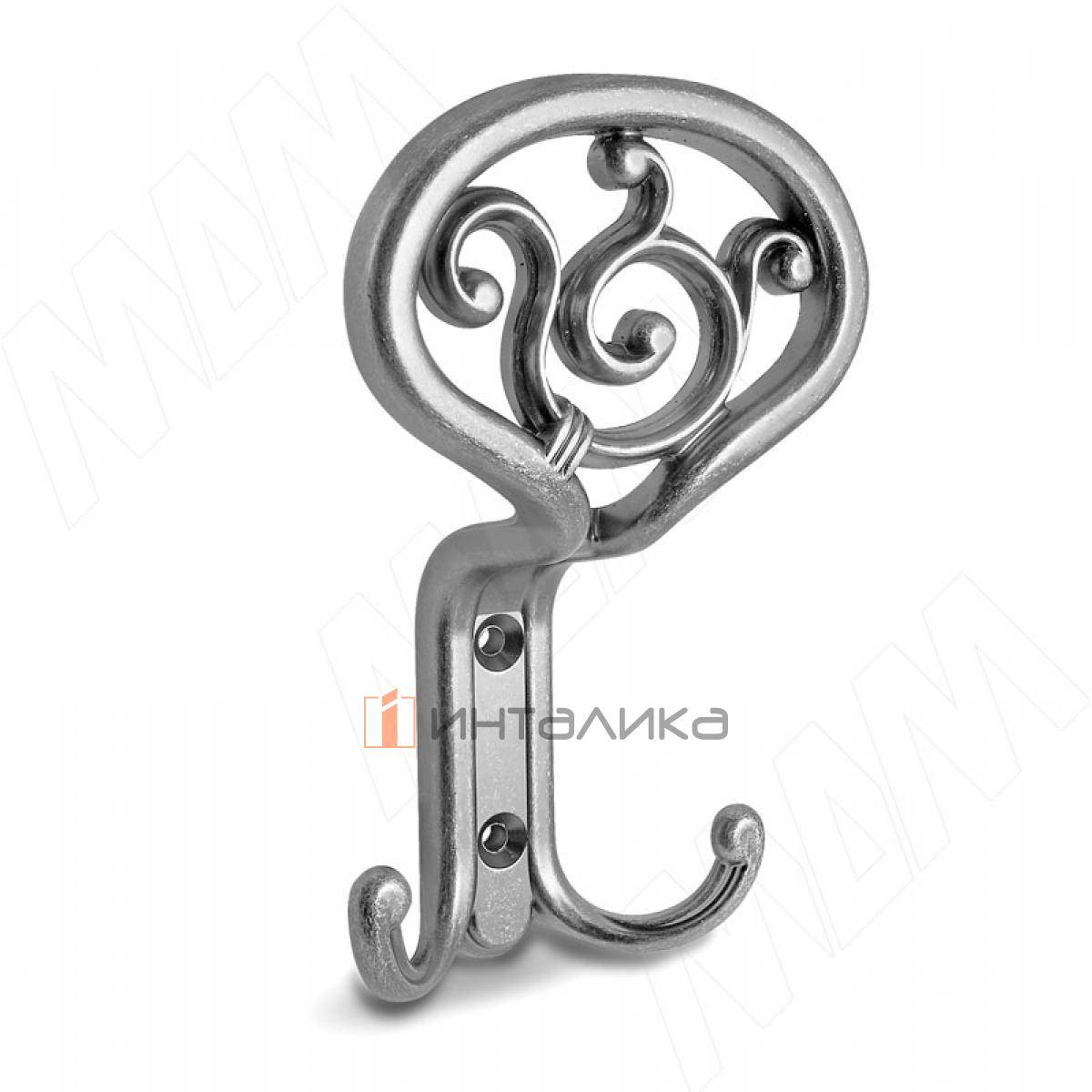 ROME Крючок трехрожковый серебро состаренное