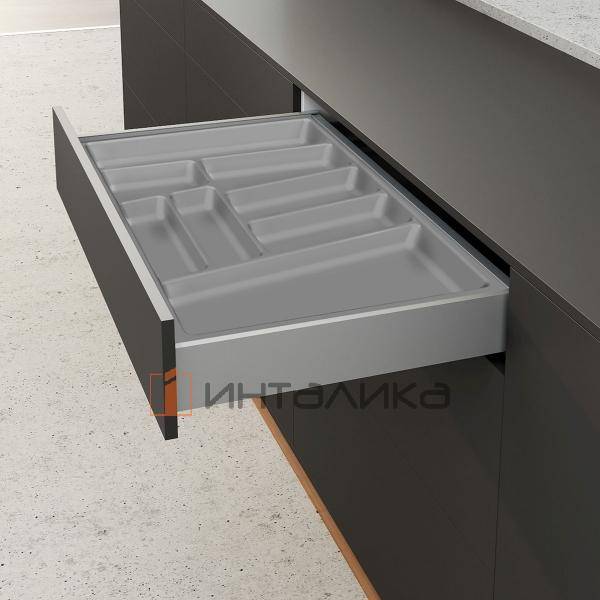 Организация HETTICH ОргаТрей /OrgaTray 740, NL450, KB1200, пластик, для АванТех Ю / AvanTech YOU, серебристый
