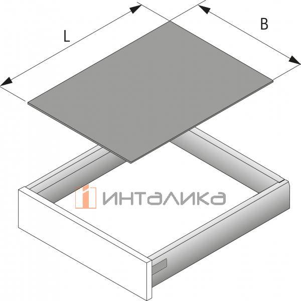 Противоскользящий коврик HETTICH, для АркиТех / ArciTech и АванТех Ю /AvanTech YOU, L5000, B500, пластик, черный