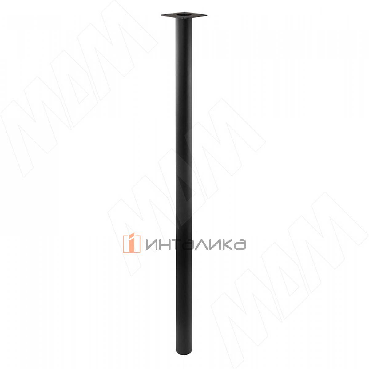 Левадия опора для стола круглая D51, H1103+18 мм, черный (RAL 9005, муар)