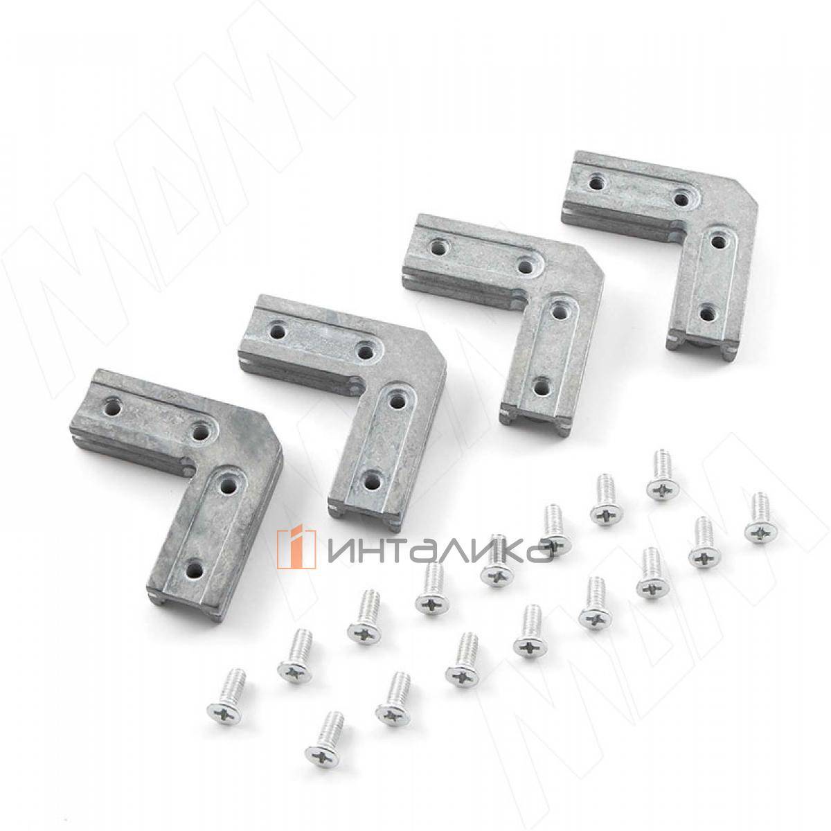 Комплект уголков  для сборки узкого рамочного профиля, универсальный