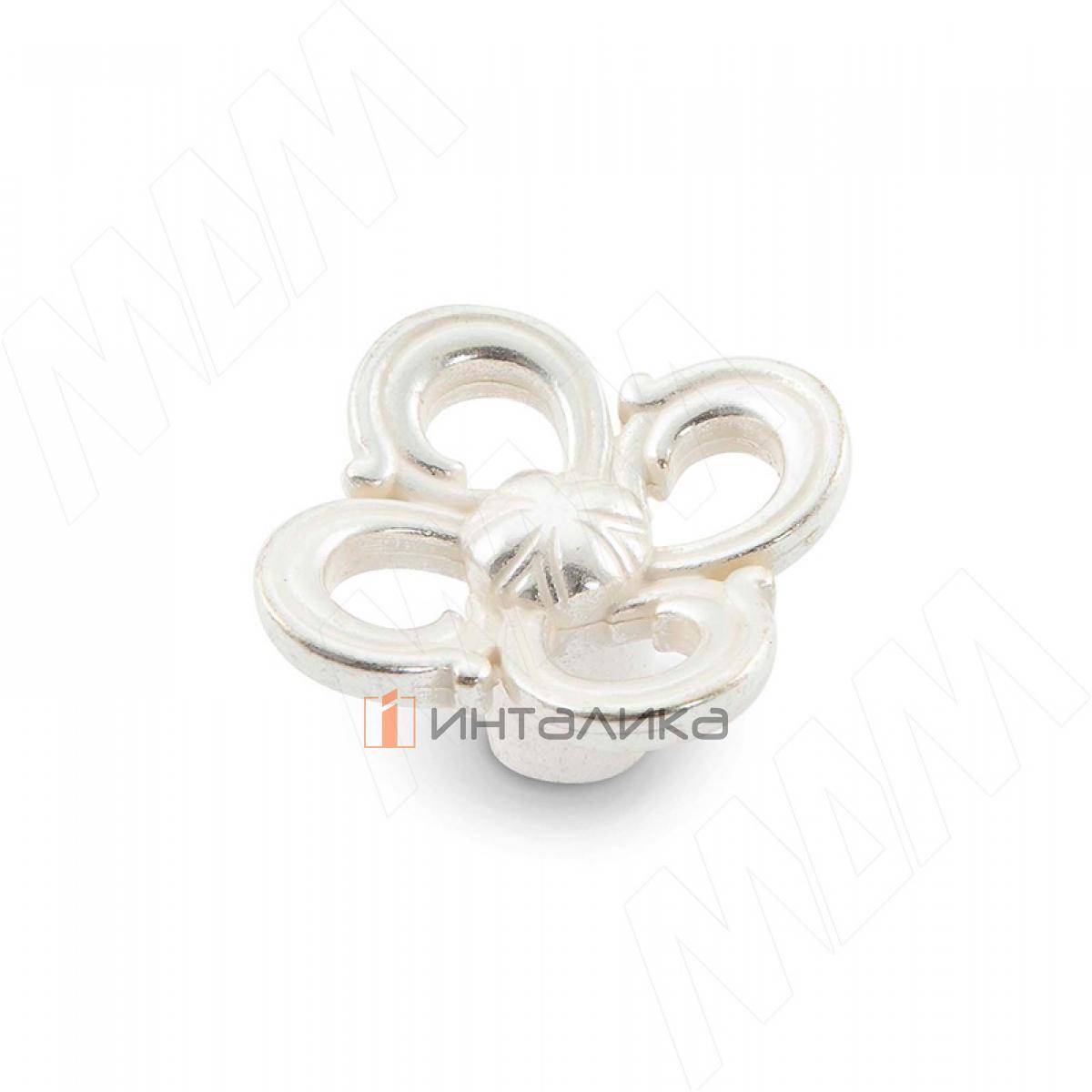 Ручка-кнопка серебро Венецианское