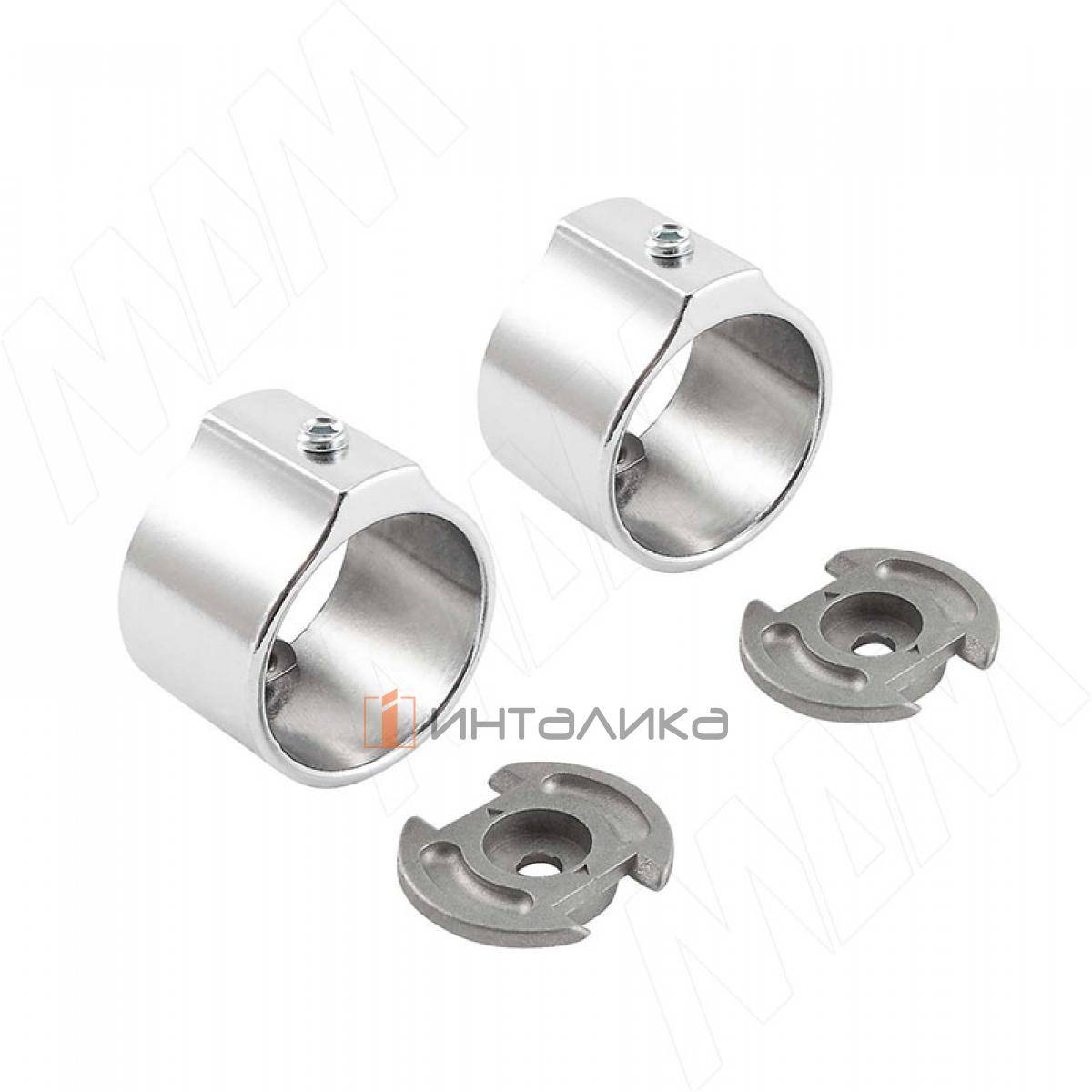 Штангодержатель для круглой трубы D25, с винтом, хром