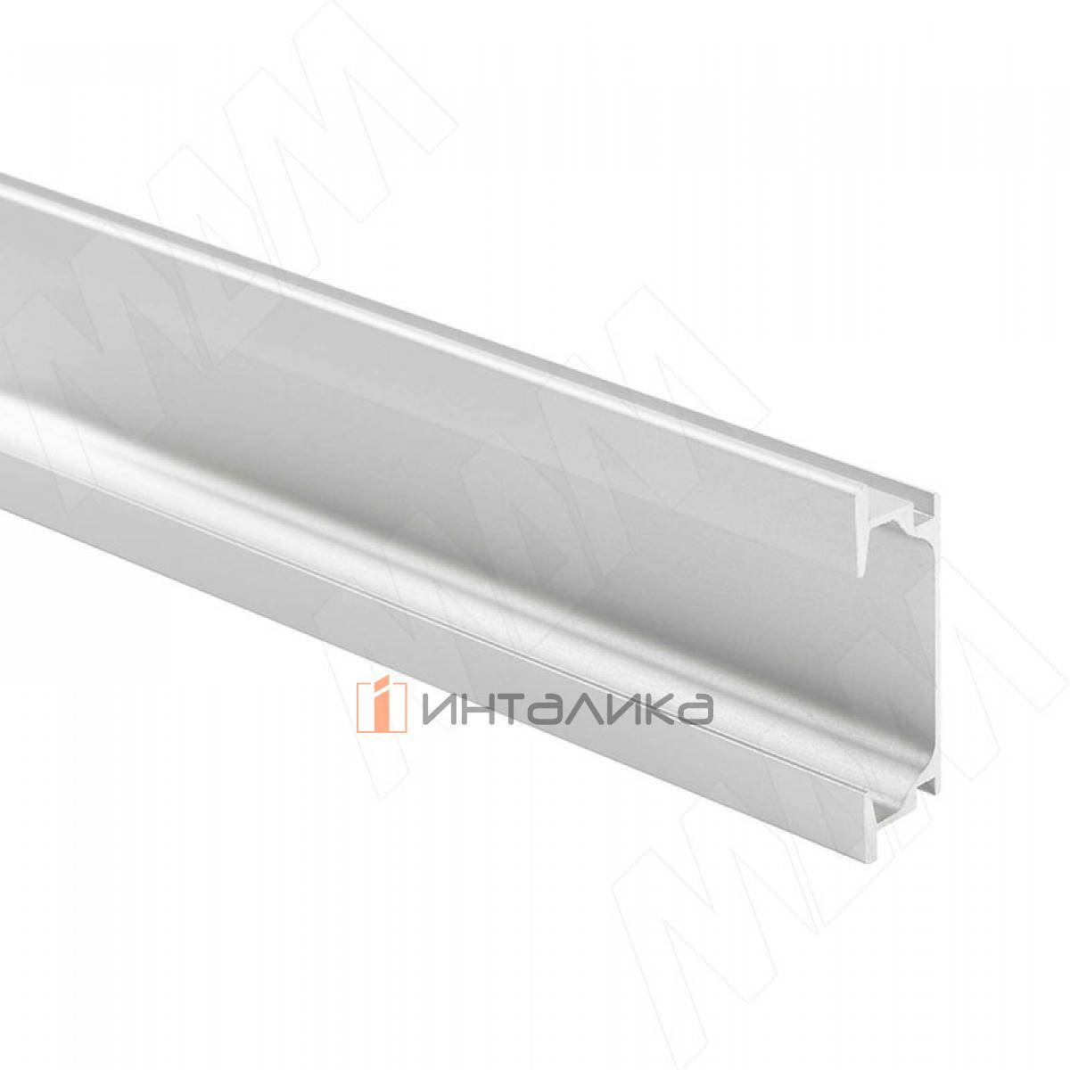 Профиль-ручка крепление саморезами алюминий матовый, L-3000мм