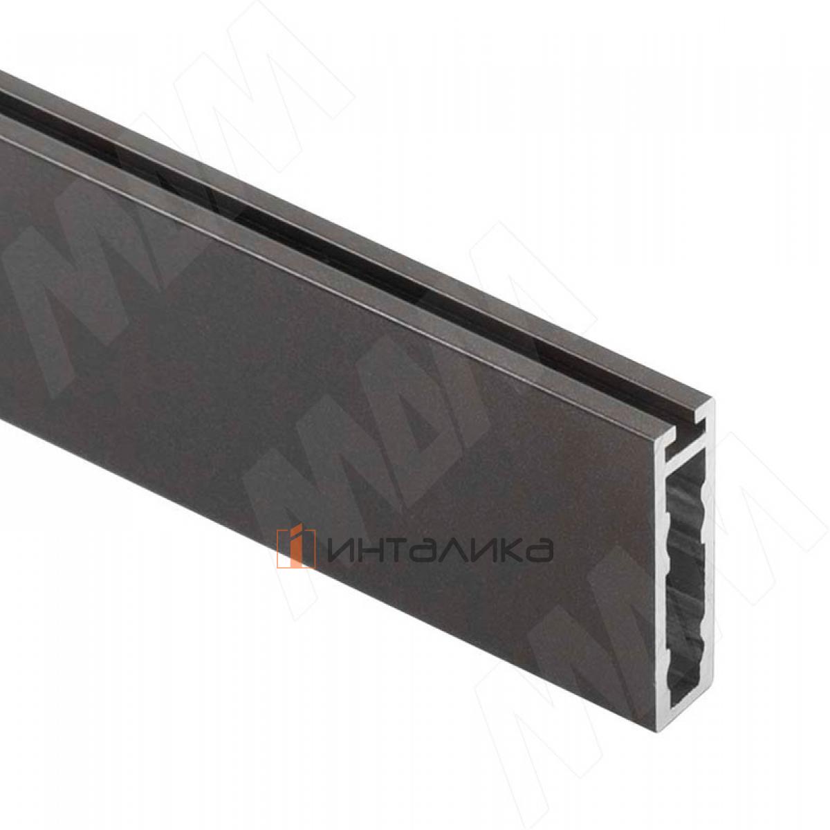 VOGUE Штанга прямоугольная 30х8, с пазом под демпфер, графит (краска), L-1000