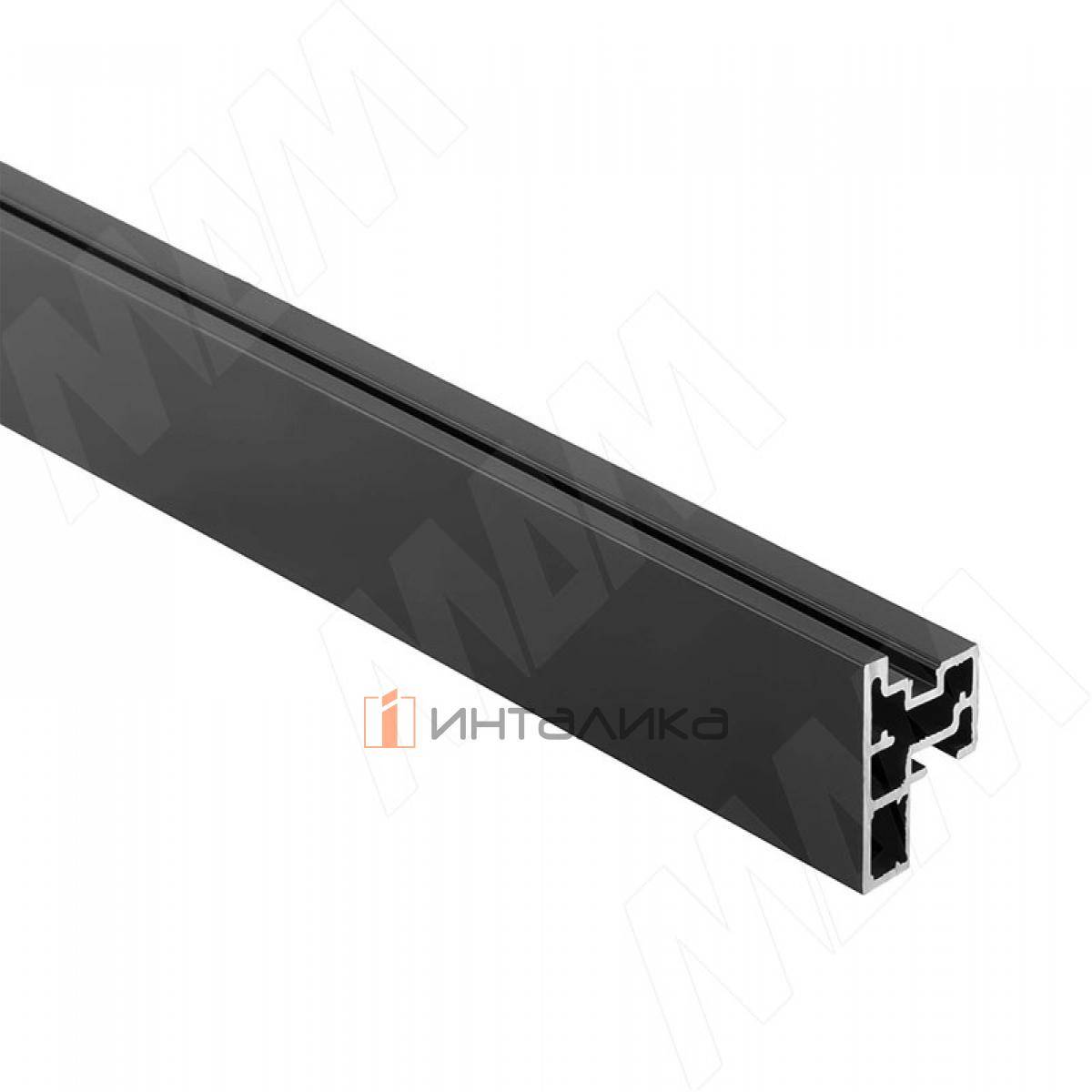 VERTIKO Профиль для алюминиевой полки универсальный, черный (краска), L-3000 мм