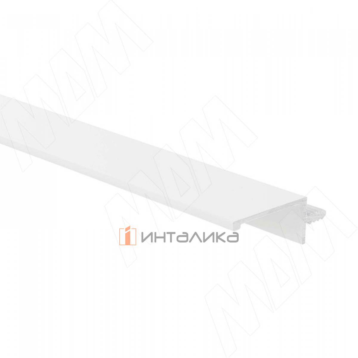 GOLATIME Профиль-ручка для верхней базы, белый матовый (краска RAL9016), L-3000мм