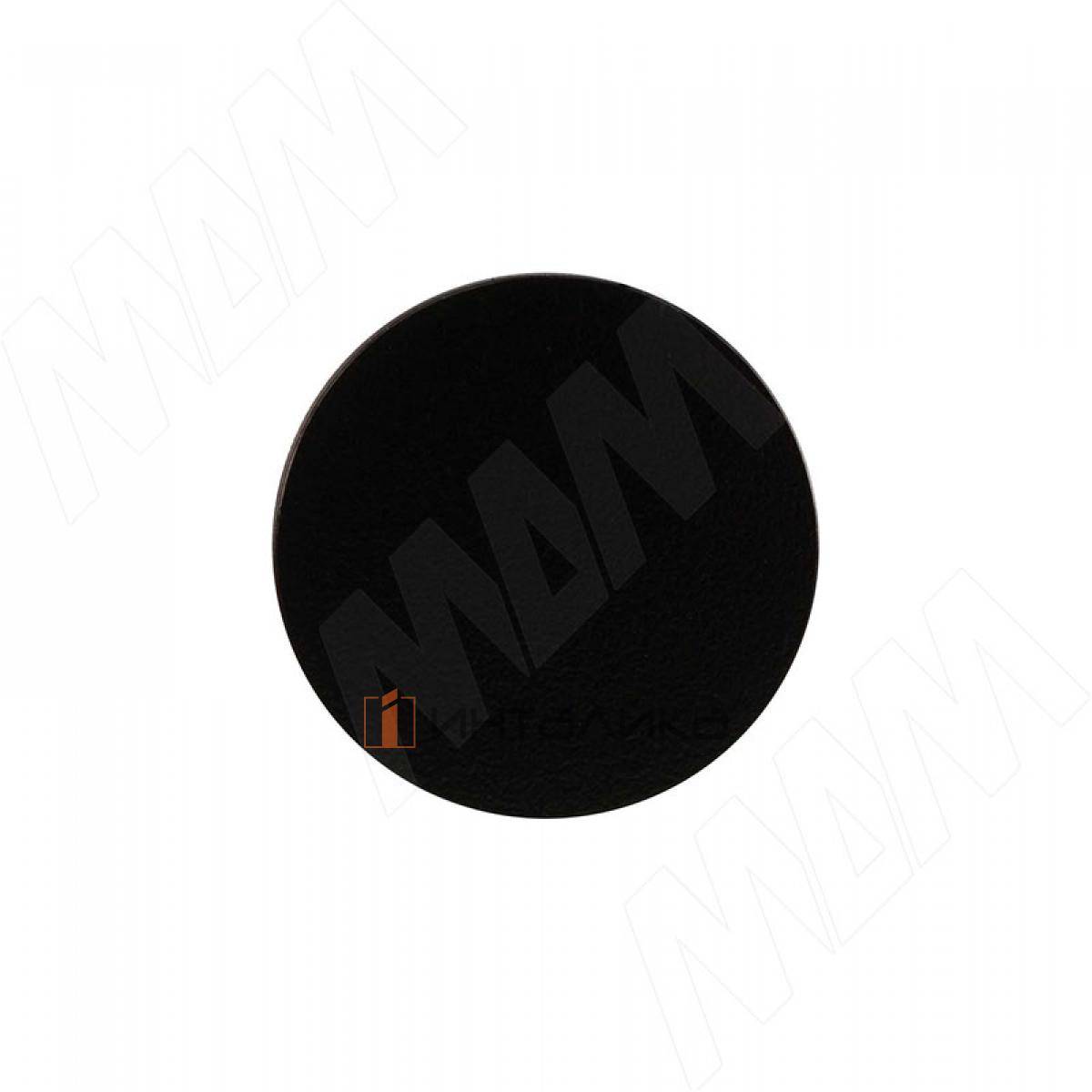 Заглушка самоклеящаяся, D13 мм, черный, гладкая (Kr 0190), 117 шт.