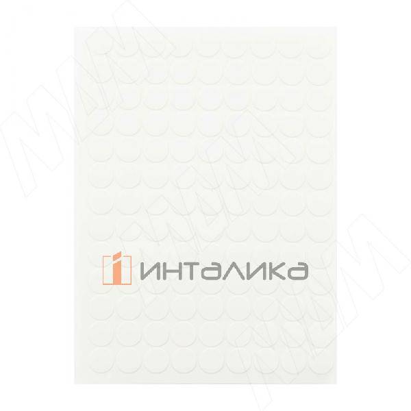 Заглушка самоклеящаяся, D13 мм, белый, гладкая (Kr 0110, Kr 0101), 117 шт.