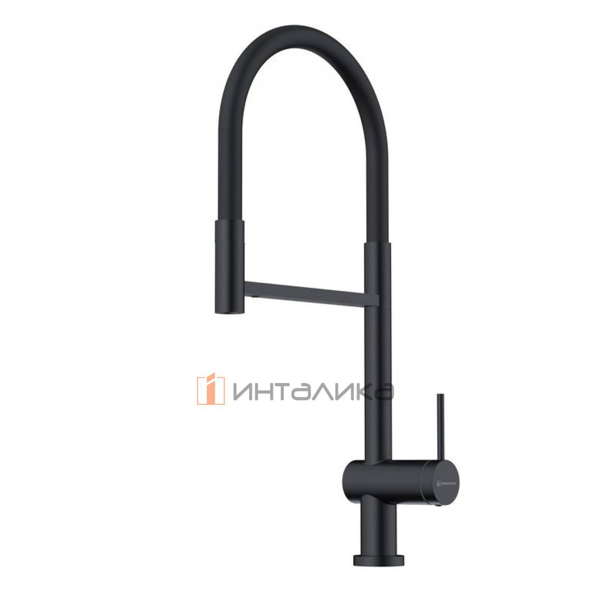 Смеситель Omoikiri KANTO-2 Plus-SB однорычажный, с выводом для питьевой воды, с гибким шлангом, графит