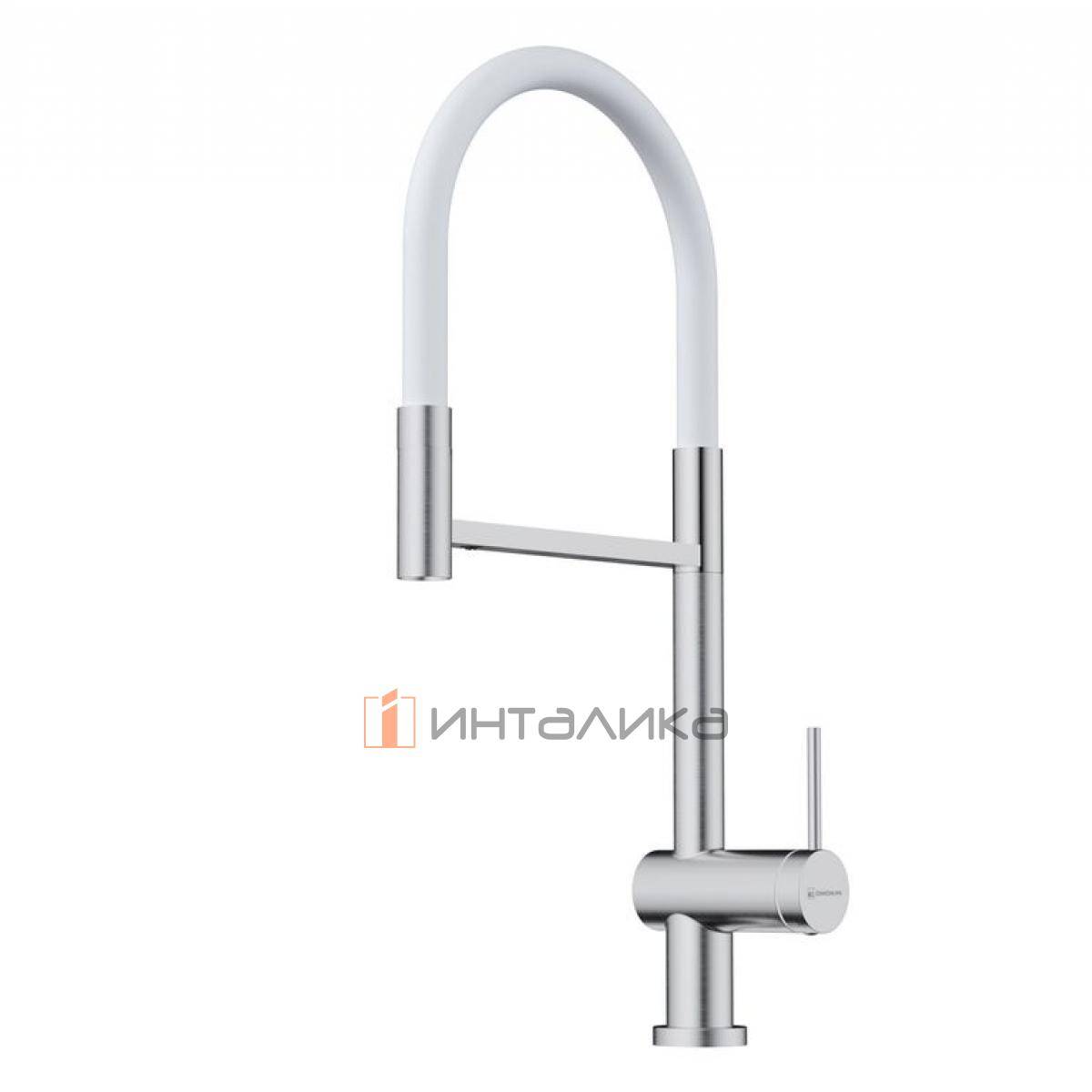Смеситель Omoikiri KANTO-2 Plus-SB однорычажный, с выводом для питьевой воды, с гибким шлангом, нержавеющая сталь