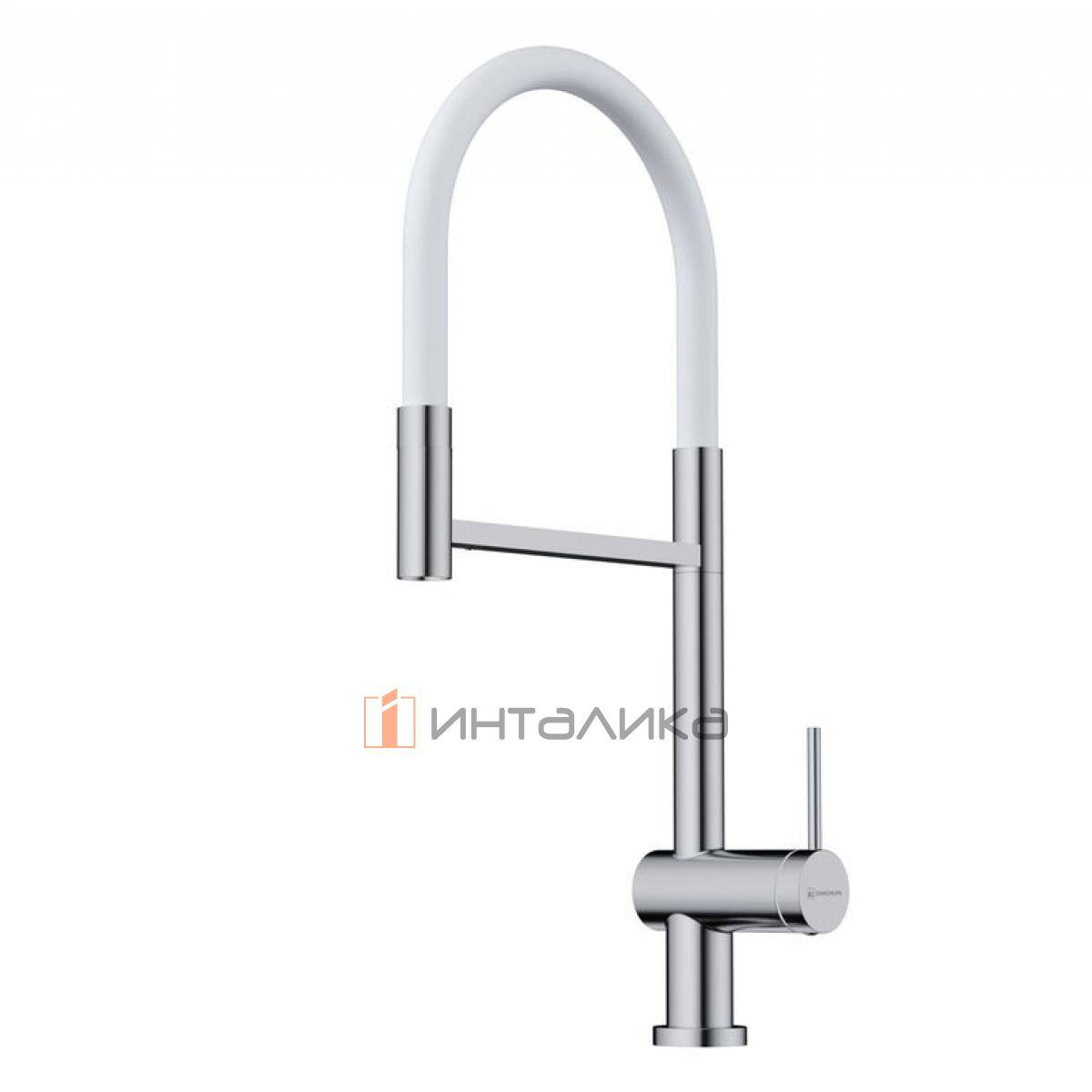 Смеситель Omoikiri KANTO-2 Plus-SB однорычажный, с выводом для питьевой воды, с гибким шлангом, хром