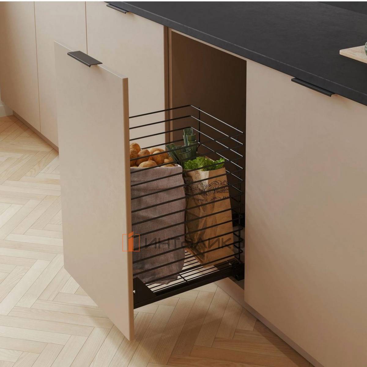 Корзина для Карго Мини нижнего одноуровневого Вариант Мульти 500 металл графит