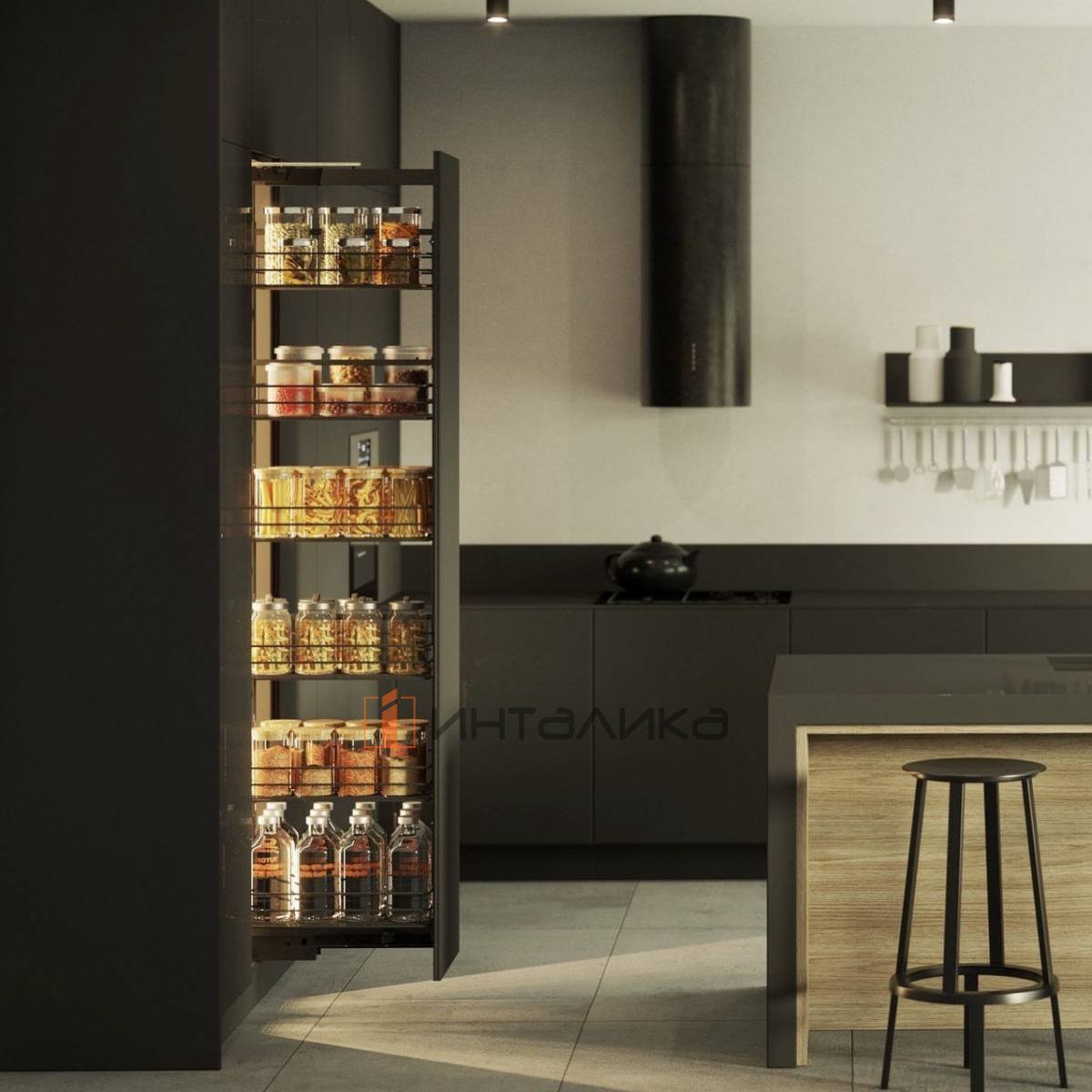 MAXIMA CLASSIC Карго макси боковое правое 200, 5 уровней металл графит