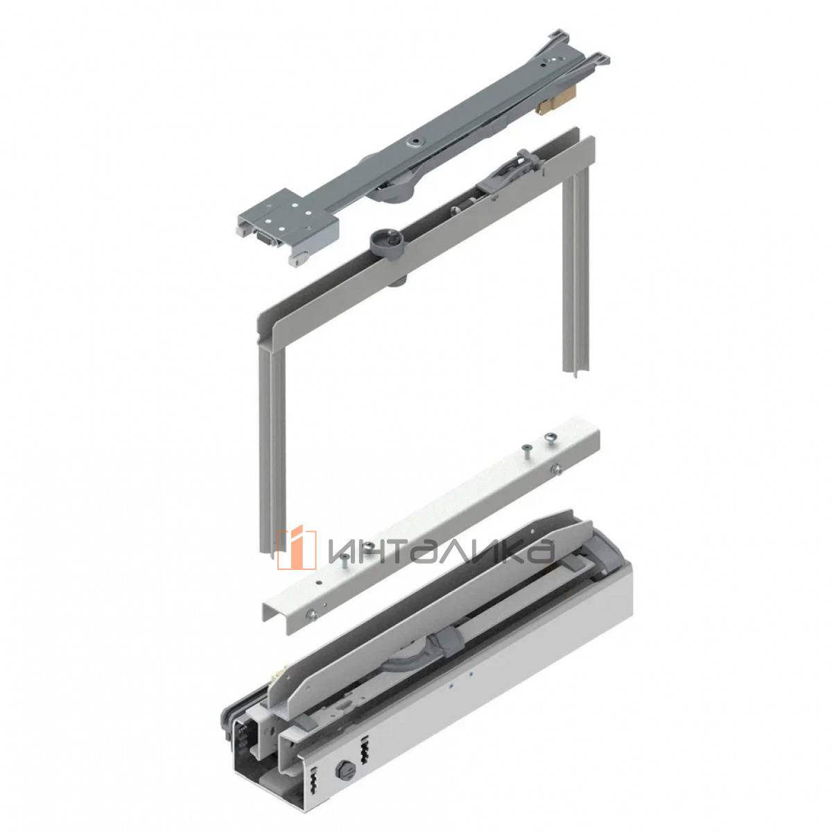 Система направляющих Fulterer с доводчиком, 120 кг серый
