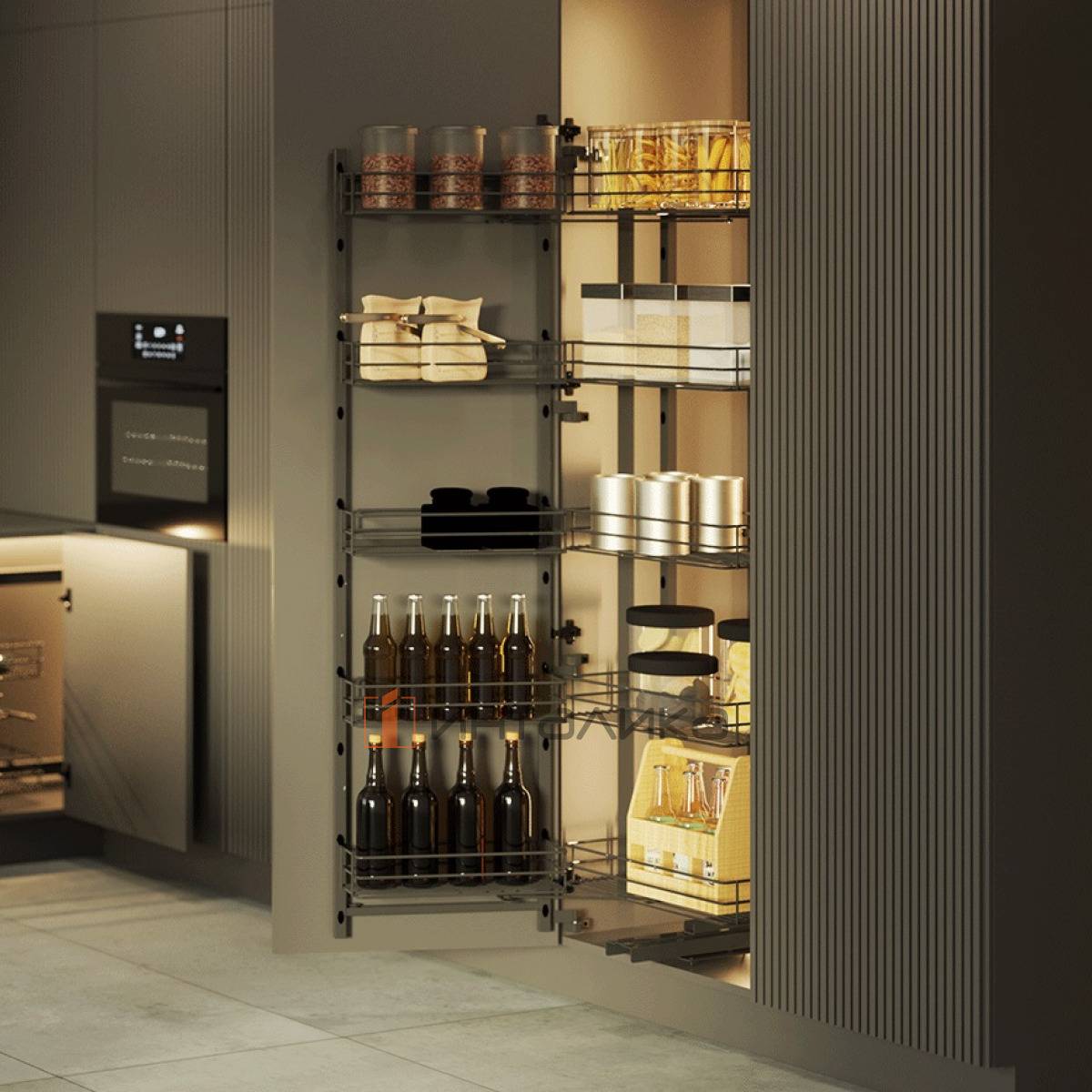 MAXIMA CLASSIC Карго макси SPACE DUO 450, 5 уровней, H1700, универсальный, графит