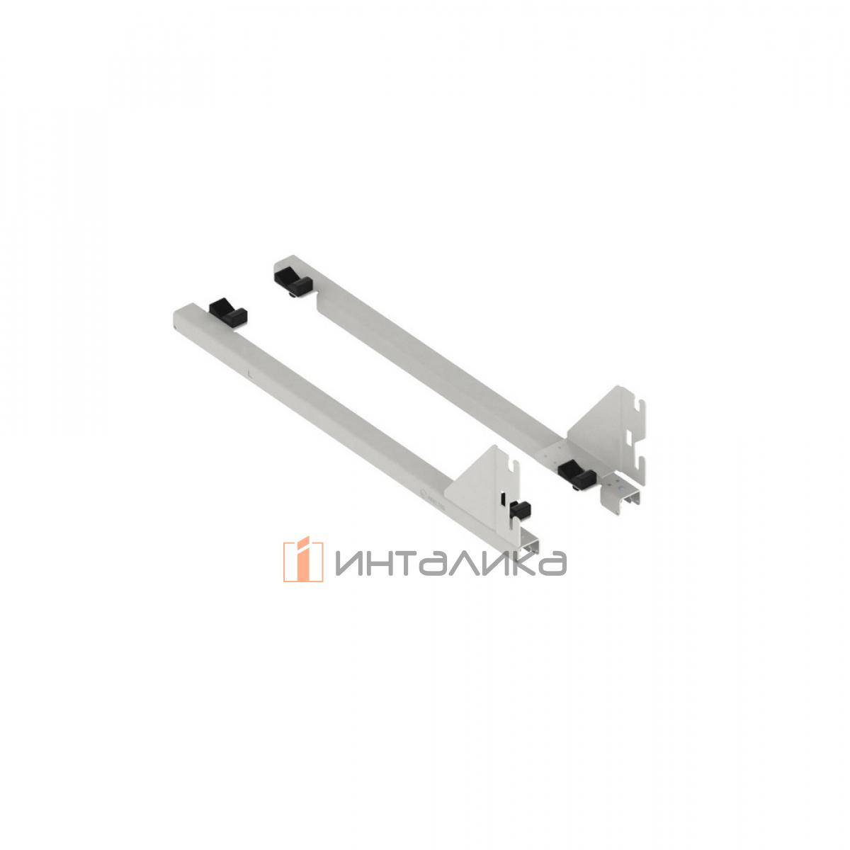 Переходник для направляющих Hettich Quadro V6 для корзины в нижний шкаф L450 серый