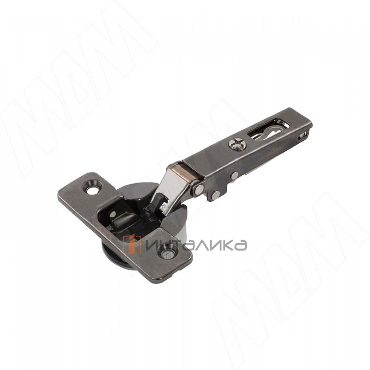 Петля с амортизатором накладная (90/94), для плиты 19-35 мм, стандартная, титаниум