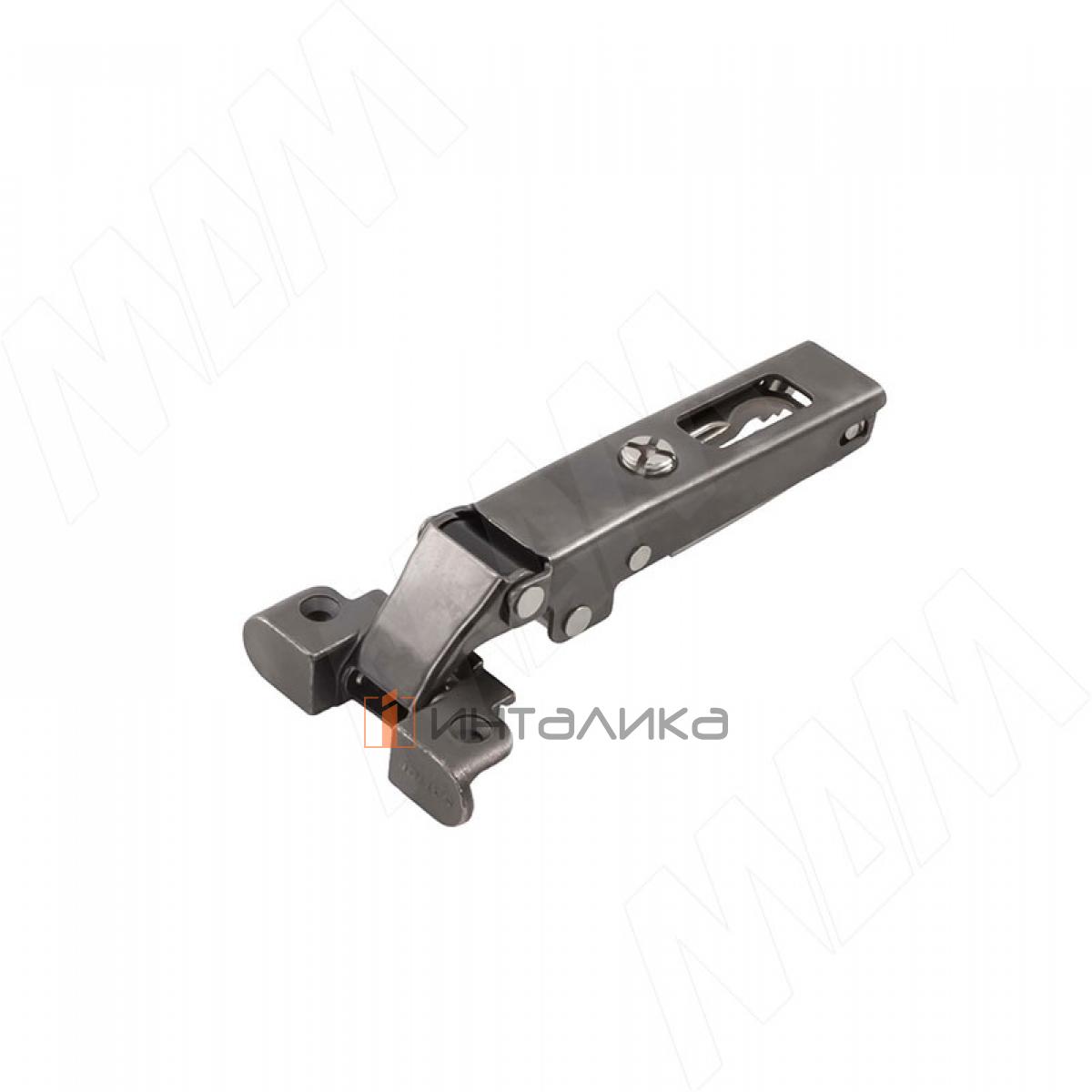 Петля для алюминиевого профиля без пружины (90/105), накладная, титаниум