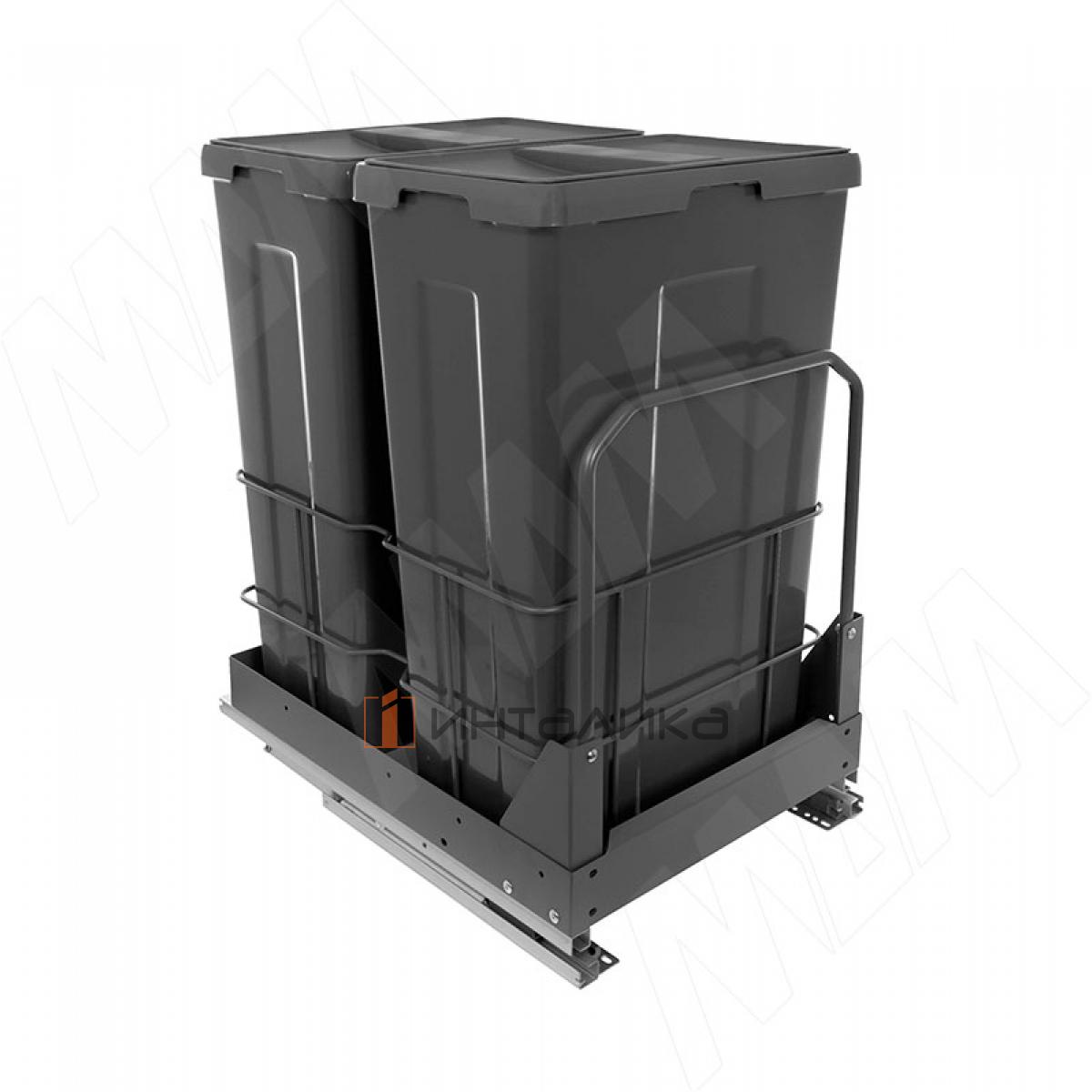 MOVEBOX F45 Система сортировки и хранения, платформа, 2 емкости (2x35), полн.выдв., плавн.закр., графит