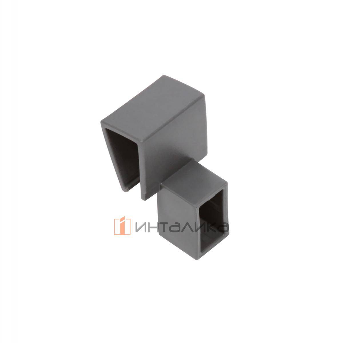 Соединитель прямоугольного релинга Rejs Comfort Box, пластик, серый