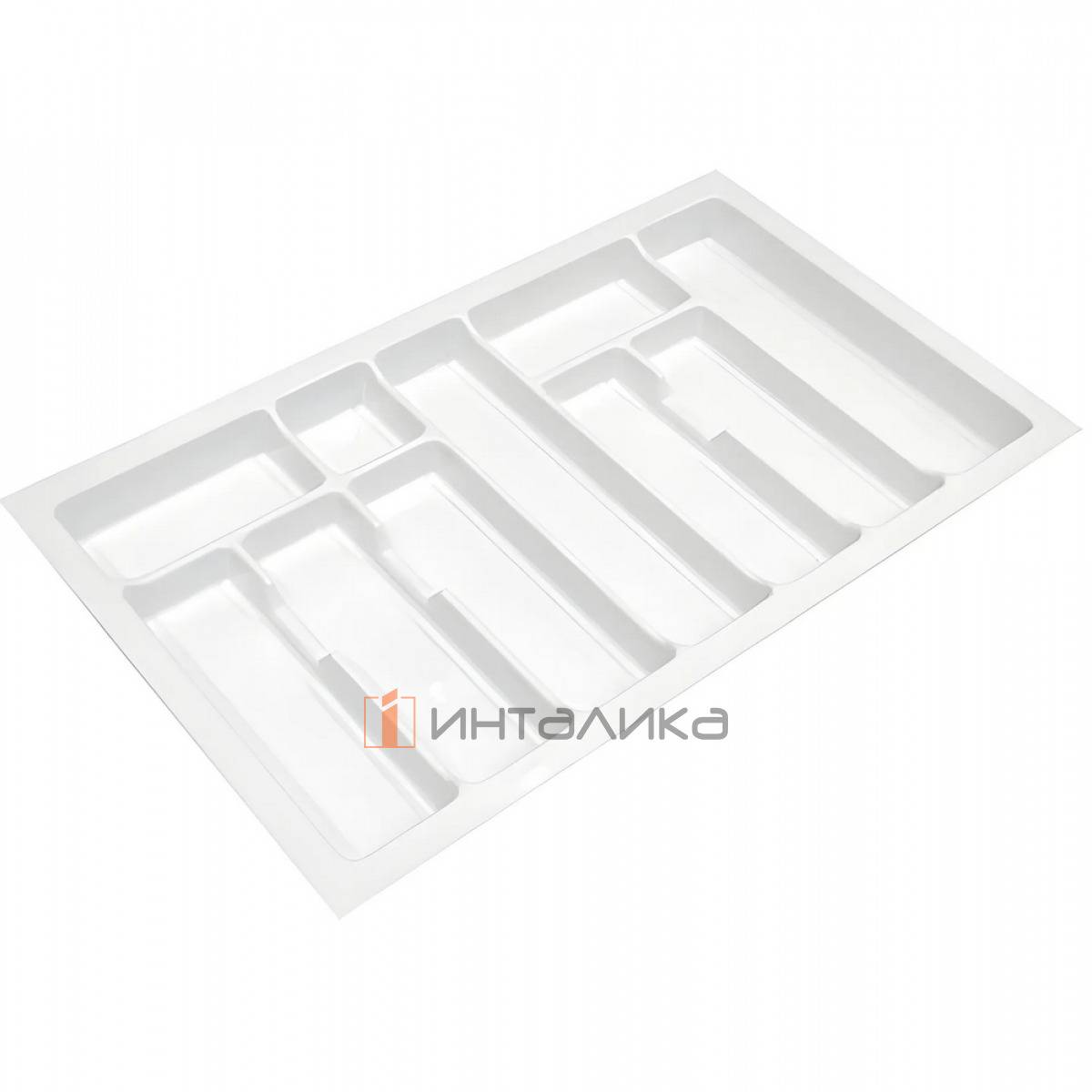 Пластиковый лоток для столовых приборов Rejs Uni в корпус 800, 730х430х45, белый