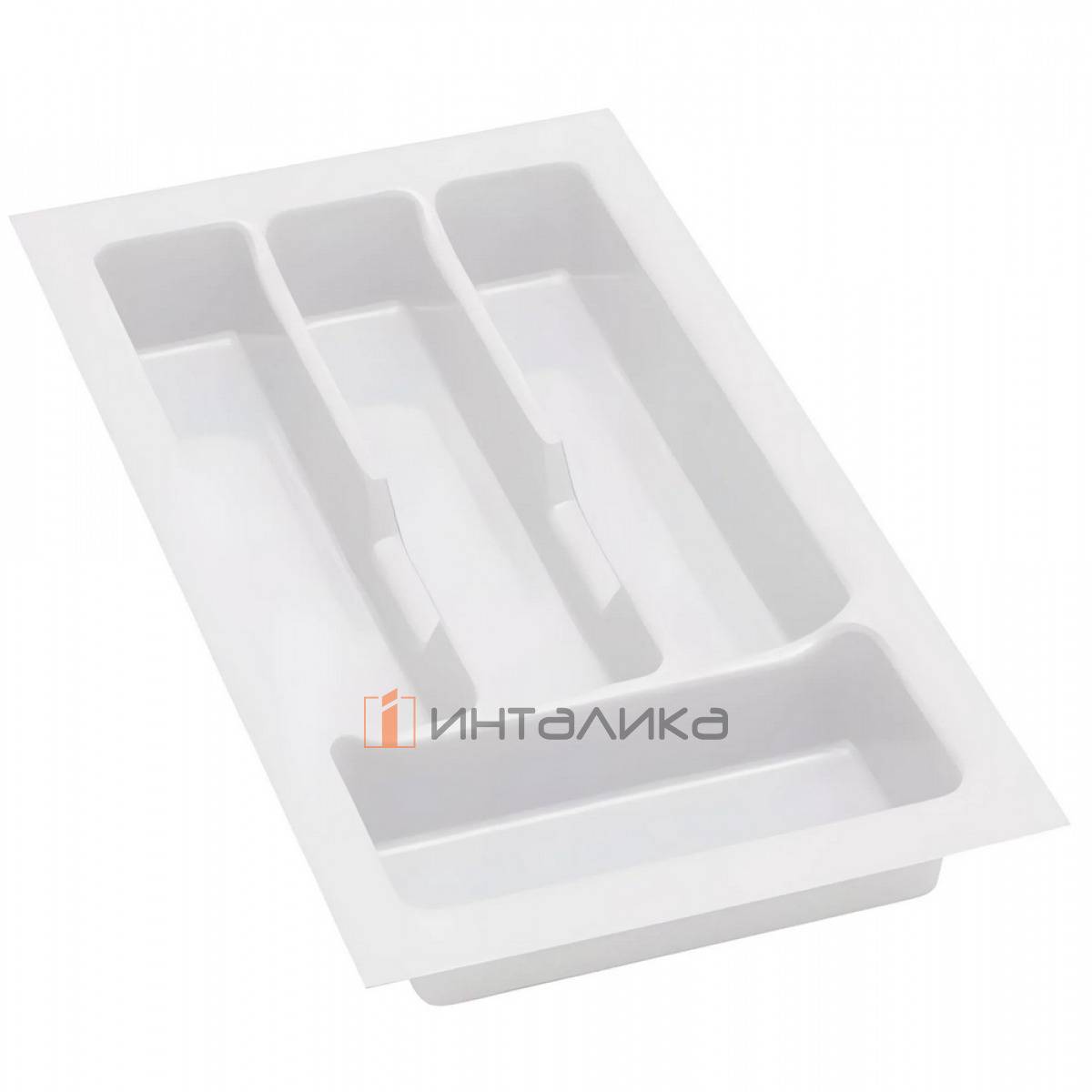 Пластиковый лоток для столовых приборов Rejs Uni в корпус 300, 230х430х45, белый