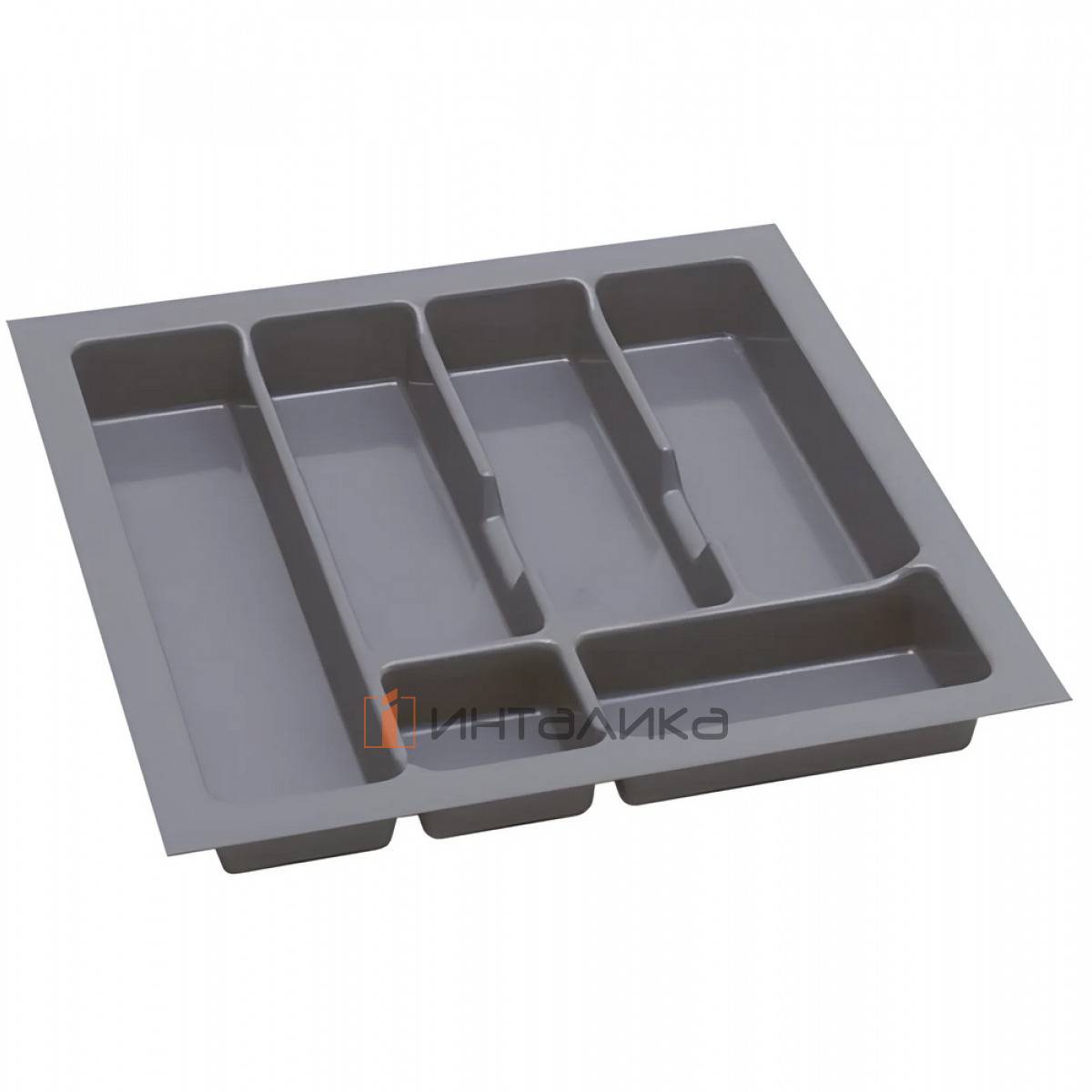 Пластиковый лоток для столовых приборов Rejs Uni в корпус 500, 430х430х45, серый