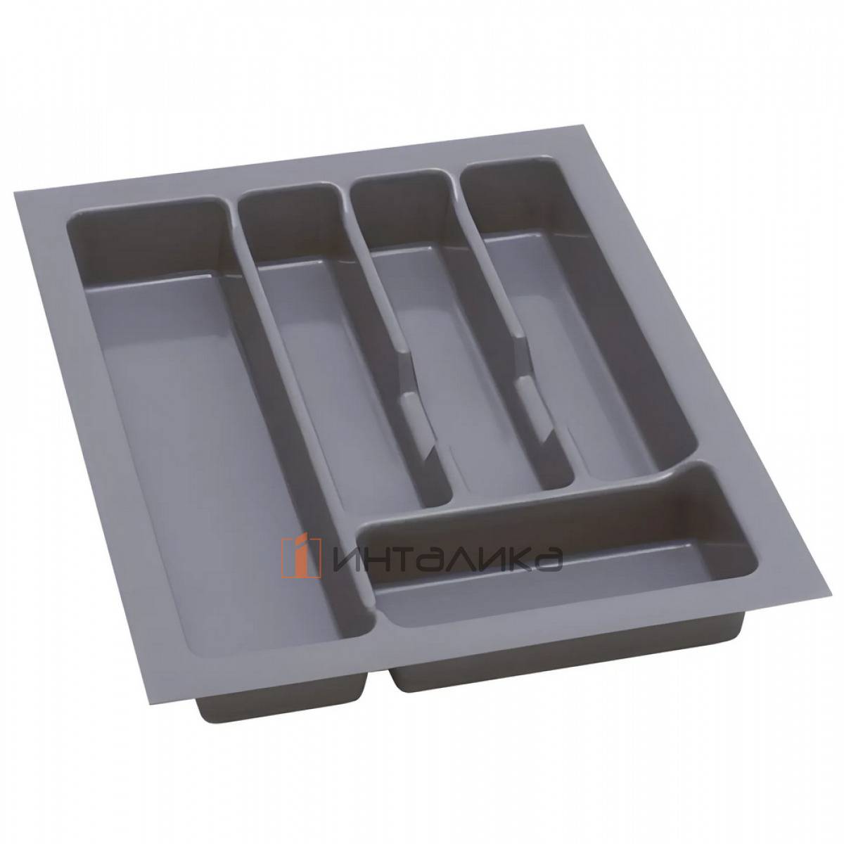 Пластиковый лоток для столовых приборов Rejs Uni в корпус 450, 380х430х45, серый